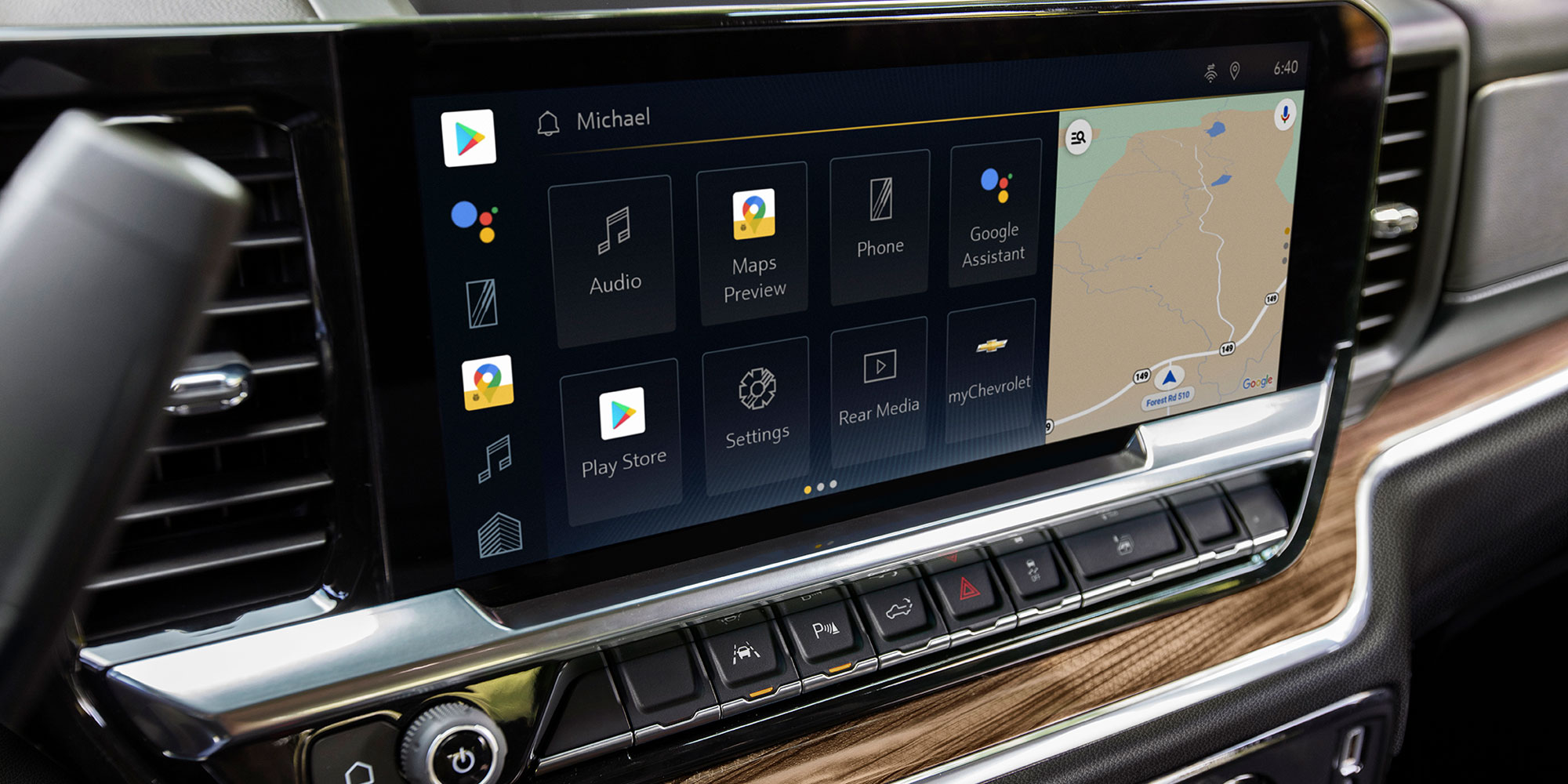 pantalla de info-entretenimiento