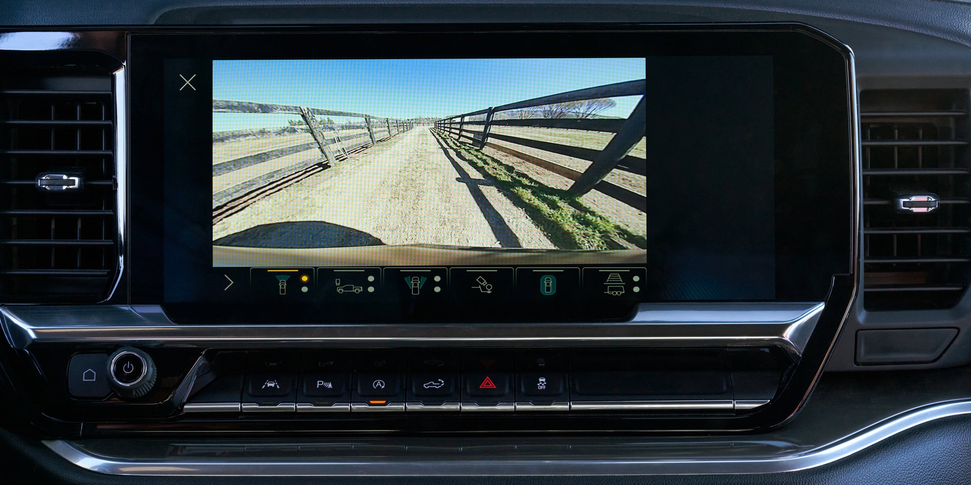 Pantalla de reversa de la Chevrolet Silverado